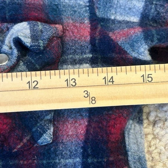 Vtg Pendleton High Grade Western Wear Pearl Snap Virgin Wool Shirt Plaid 60s 7 - Picture 4 of 8